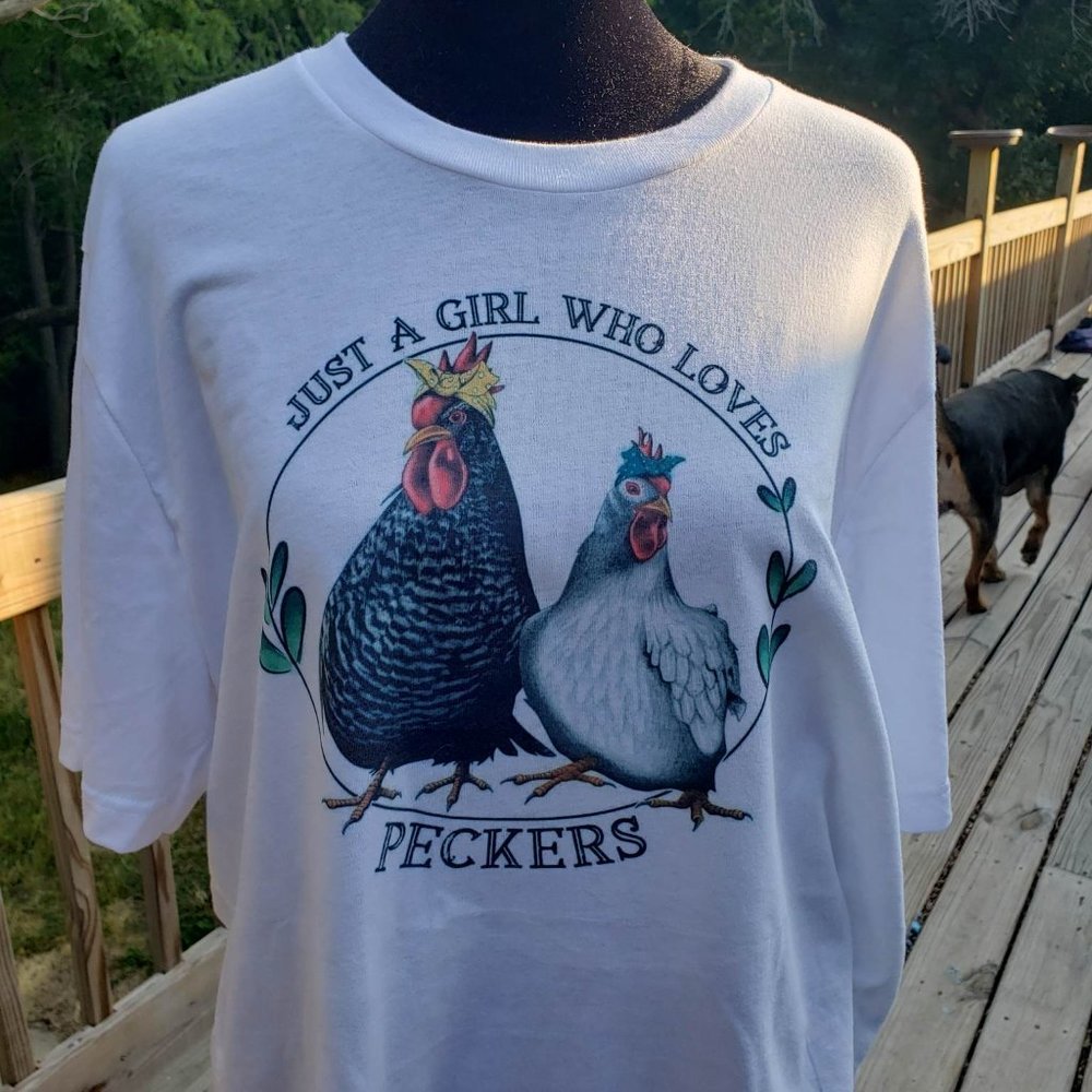 2X Just a girl who loves chickens T-shirt